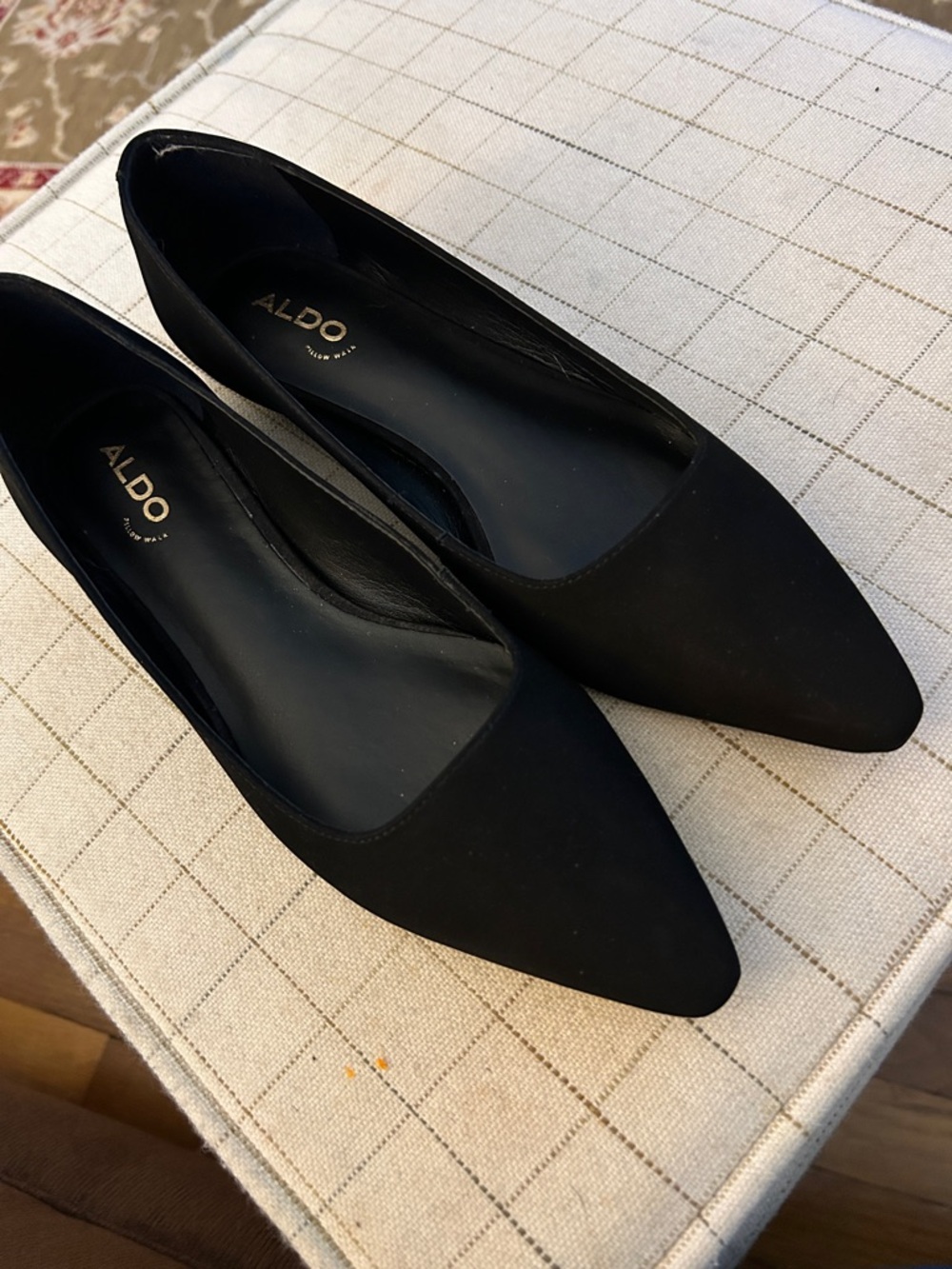 ALDO Black Suede Pointed Toe Flats